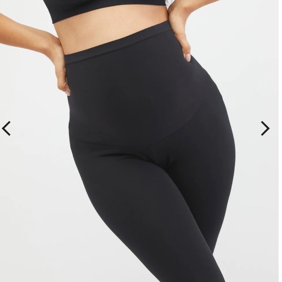 Motherhood Maternity Black Leggings with Belly Panel - Picture 12 of 14